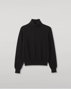 Johnstons of Elgin Iris Classic Roll Neck Cashmere Jumper - Blue