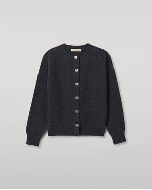 Johnstons of Elgin Blyth Lambswool Cardigan - Blue