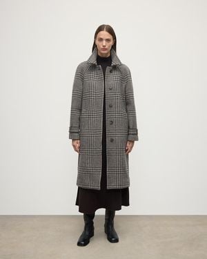 Johnstons of Elgin Balmacaan Coat - Gray