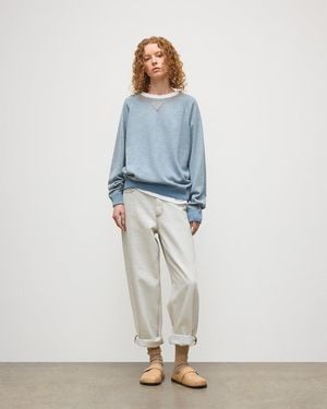 Johnstons of Elgin Beach Cashmere Sweatshirt - Blue