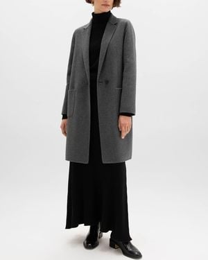Johnstons of Elgin Mid Cashmere Coat - Black