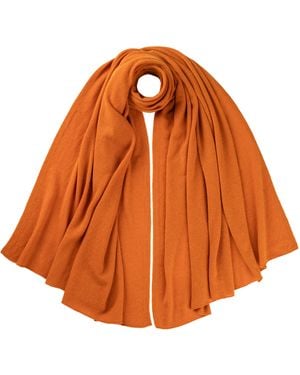 Johnstons of Elgin Gauzy Cashmere Travel Stole - Orange