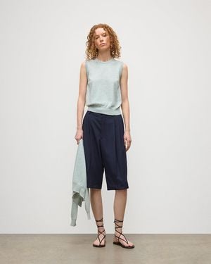 Johnstons of Elgin Iris Light Classic Cashmere Tank - Blue