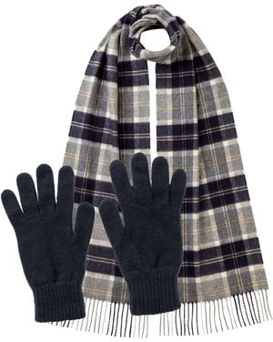 Johnstons of Elgin Bannockbane Cashmere Accessories Gift Set - Blue