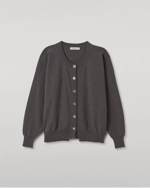 Johnstons of Elgin Jessie Cashmere Cardigan - Gray