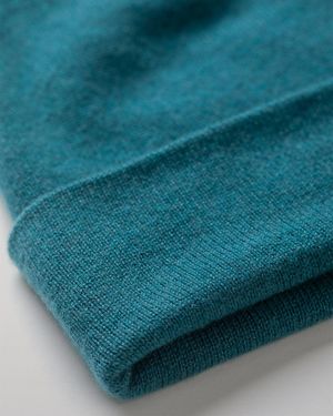 Johnstons of Elgin Braemar Cashmere Beanie - Blue