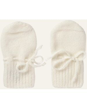 Johnstons of Elgin Cashmere Baby Mittens - Natural