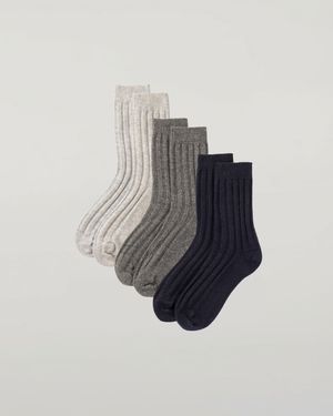 Johnstons of Elgin Cashmere Lounge Socks Gift Set - Blue