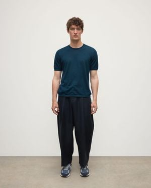 Johnstons of Elgin Boyd Bottle Superfine Cashmere T-Shirt - Blue