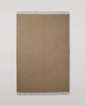 Johnstons of Elgin Reversible & Natural Cashmere Bed Throw - Brown