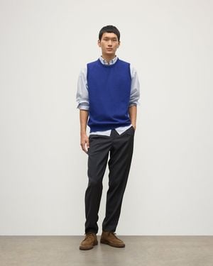 Johnstons of Elgin Lennox Cashmere Sleeveless Tank - Blue