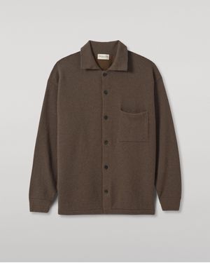 Johnstons of Elgin Tweel & Cashmere Shirt - Green