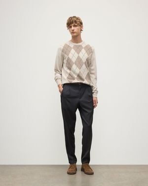 Johnstons of Elgin Argyll Cashmere Jumper - White