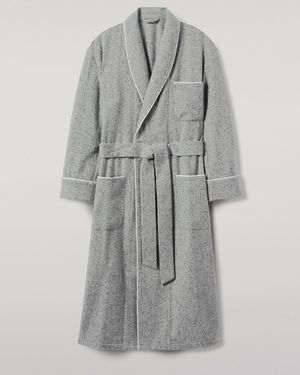 Johnstons of Elgin Donegal Cashmere Dressing Gown - Grey