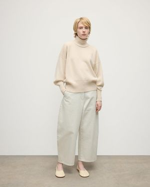 Johnstons of Elgin High Neck Cashmere Jumper - White
