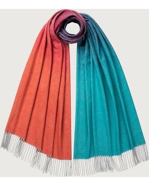 Johnstons of Elgin Ombre Cashmere Stole - Blue