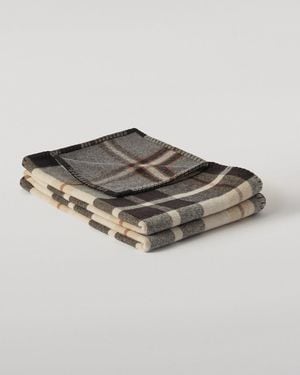 Johnstons of Elgin Double Face Wool Throw - Gray