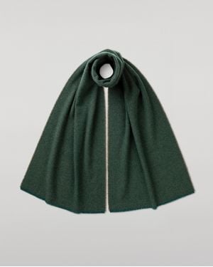 Johnstons of Elgin Mountain Twill Cashmere Scarf - Green