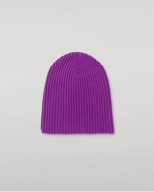 Johnstons of Elgin Lovat Cashmere Hat - Purple