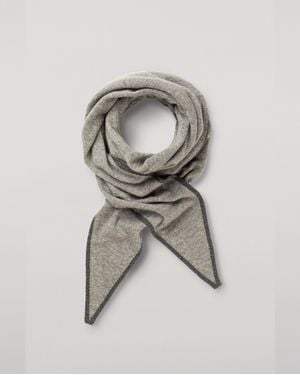 Johnstons of Elgin Ethel Cashmere Diamond Scarf - Grey