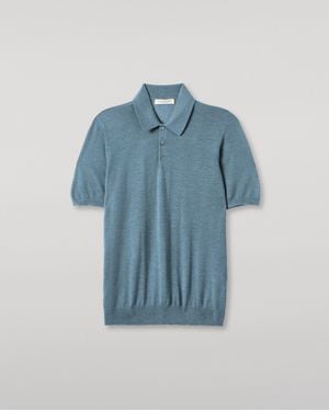 Johnstons of Elgin Fin Superfine Cashmere Polo Shirt - White