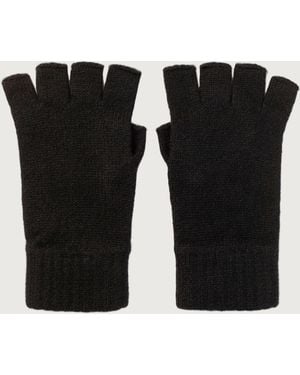Johnstons of Elgin Fingerless Cashmere Gloves - Black