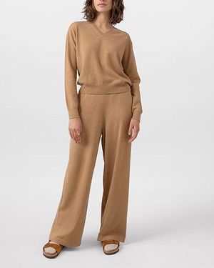 Johnstons of Elgin Petite Wide Leg Culottes - Natural
