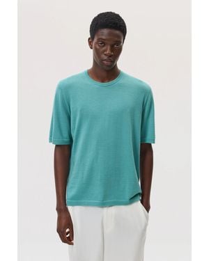 Johnstons of Elgin Superfine Merino T-Shirt - Green