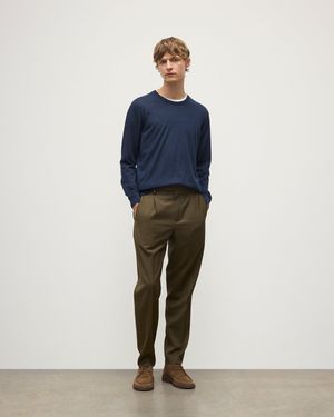 Johnstons of Elgin Fin Superfine Cashmere Jumper - Blue
