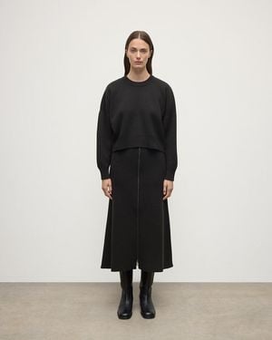 Johnstons of Elgin Cropped Milano Mid Cashmere Jumper - Black