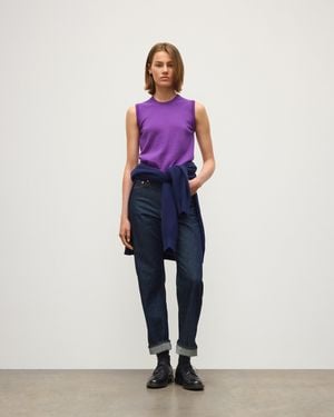 Johnstons of Elgin Iris Classic Cashmere Tank - Purple