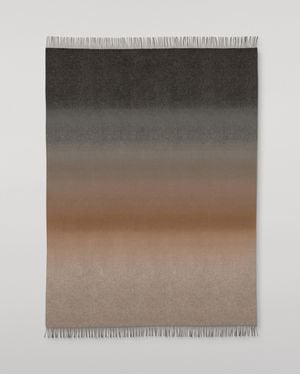 Johnstons of Elgin Umbra Ombre Cashmere Throw - Brown
