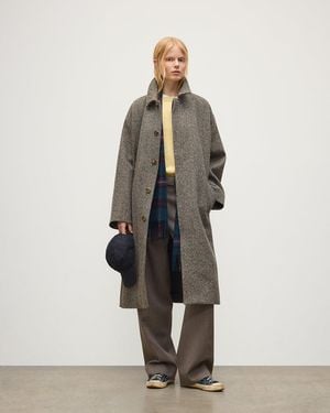 Johnstons of Elgin Brodie Wool Car Coat - White