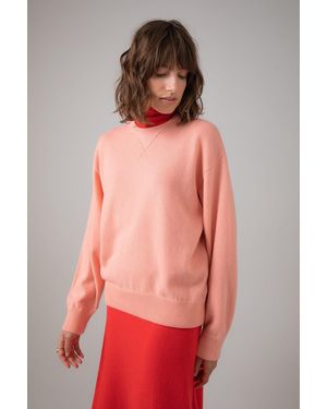 Johnstons of Elgin Cashmere Girlfriend Sweatshirt - Red