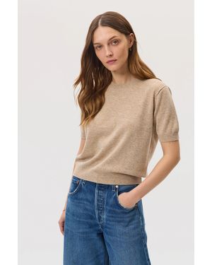 Johnstons of Elgin Classic Cashmere T-Shirt - Blue
