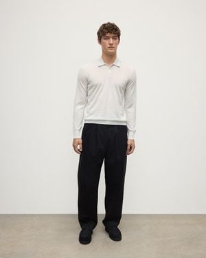 Johnstons of Elgin Cashmere Polo Shirt - White