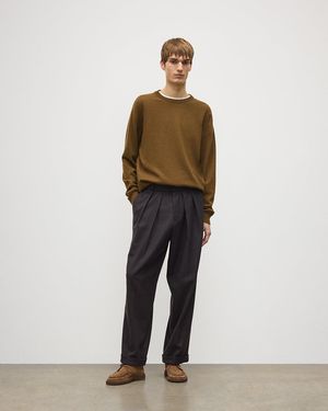 Johnstons of Elgin Traquair Twill Check Pants - Natural