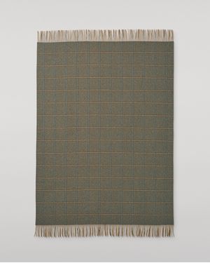 Johnstons of Elgin Tweed Wool Throw - Green