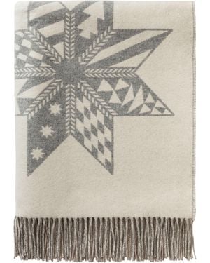 Johnstons of Elgin Stars Cashmere Blanket - Natural
