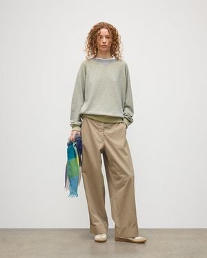 Johnstons of Elgin Beach Cashmere Sweatshirt - Natural