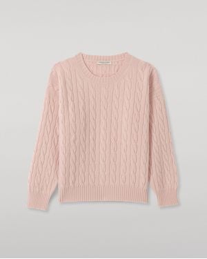 Johnstons of Elgin Kylesku Cashmere Jumper - Pink
