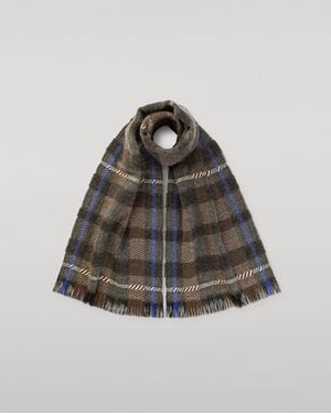Johnstons of Elgin Crowe Charcoal Cashmere Scarf - Grey