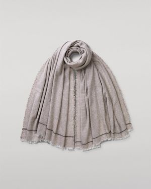 Johnstons of Elgin Usan Cashmere Scarf - Natural