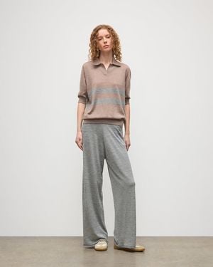 Johnstons of Elgin Coira & Superfine Cashmere Polo Shirt - White