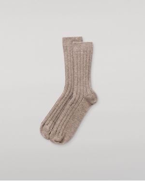 Johnstons of Elgin Fleming Light Cashmere Socks - White