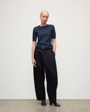 Johnstons of Elgin Honour Superfine Cashmere T-Shirt - Blue