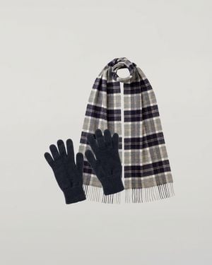 Johnstons of Elgin Bannockbane Cashmere Accessories Gift Set - Blue