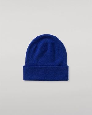 Johnstons of Elgin Braemar Cashmere Beanie - Blue