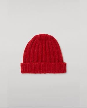 Johnstons of Elgin Bhaltair Cashmere Silk Beanie - Red