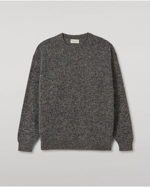 Johnstons of Elgin Craigie Dark Lambswool Jumper - Grey